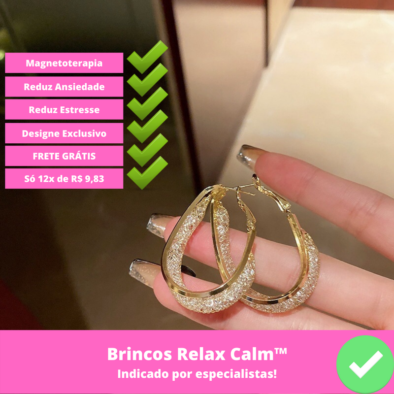 Brincos Femininos Relax Calm™ - Controle de ansiedade + BRINDE EXCLUSIVO