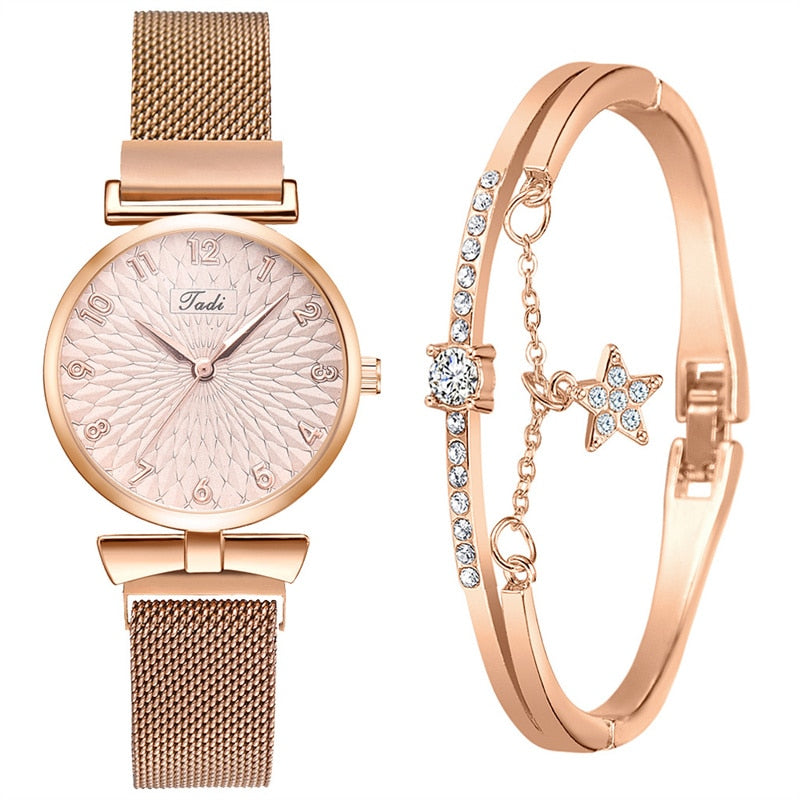 Relógio de quartzo Feminino com Bracelete
