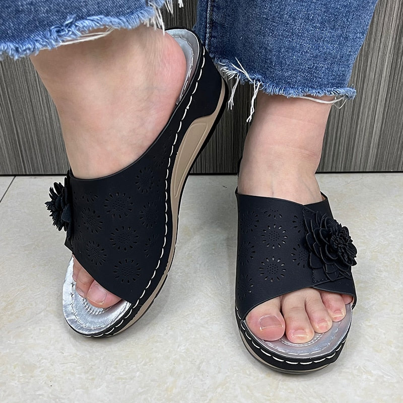 Sandália feminina Vintage - 100% Confortável